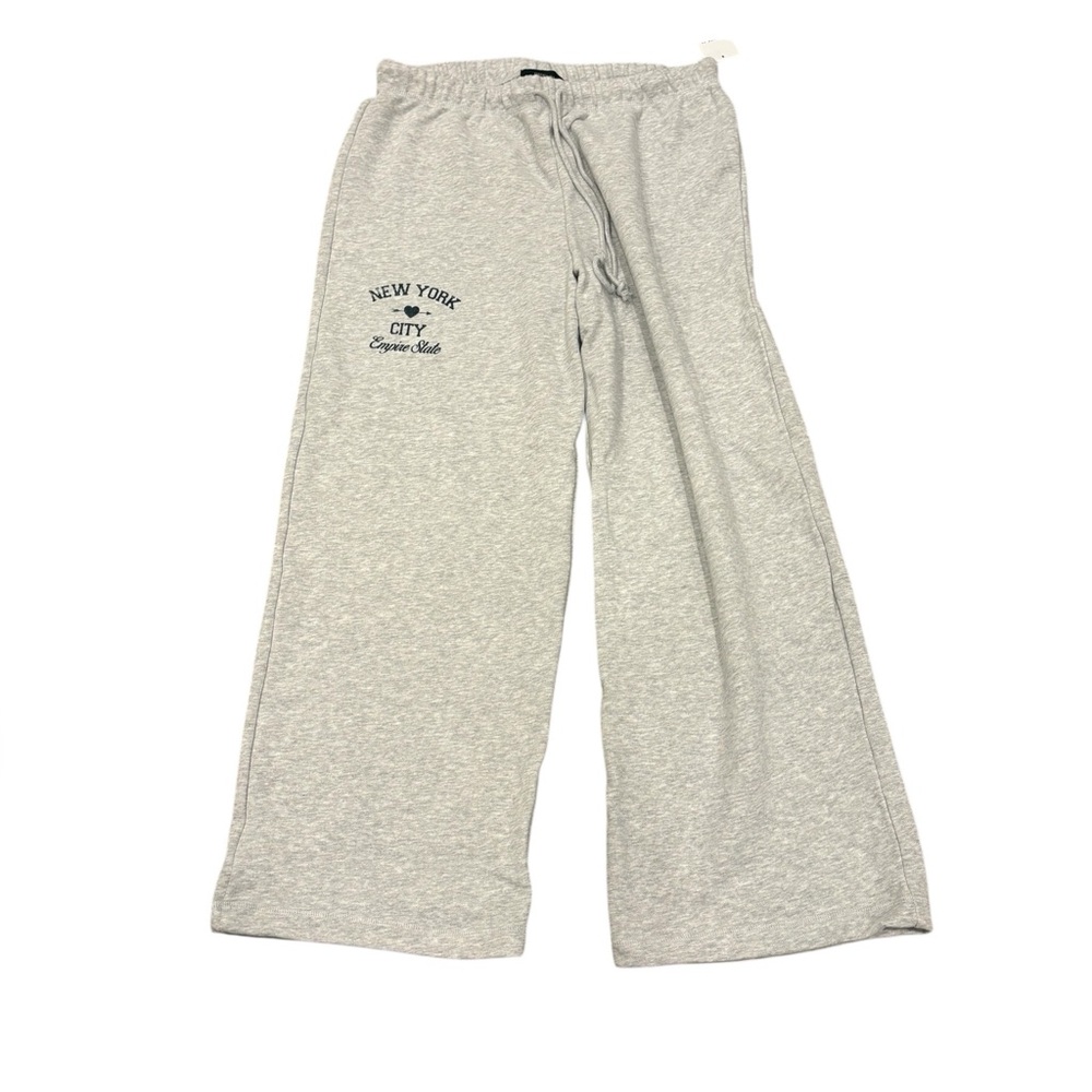 NWT FOREVER21 Women’s Flare Sweatpants Lounge Pants New York City Gray Size 1X